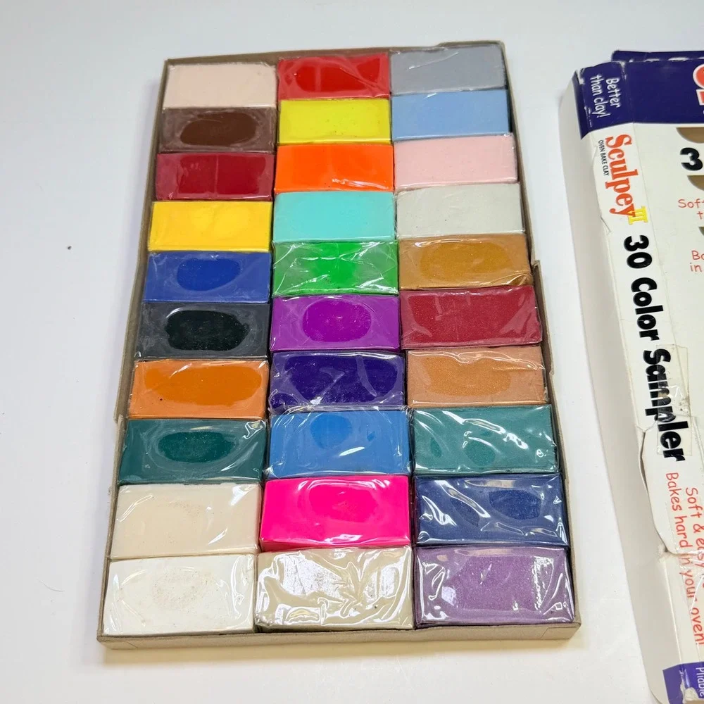 Sculpey III Oven Bake Clay 30 Color Sampler 1oz Bars Multicolored S3 30-1